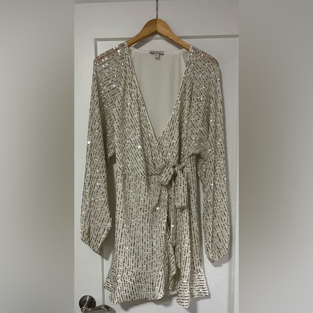 Sequin Long Sleeve Dress